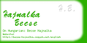 hajnalka becse business card